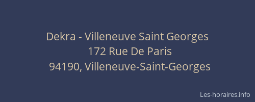 Dekra - Villeneuve Saint Georges