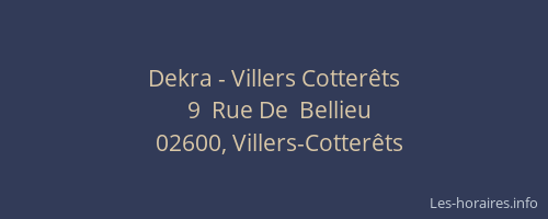 Dekra - Villers Cotterêts
