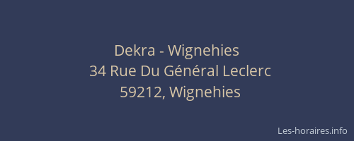 Dekra - Wignehies