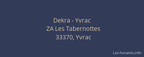 Dekra - Yvrac