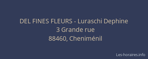 DEL FINES FLEURS - Luraschi Dephine