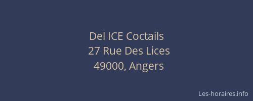 Del ICE Coctails