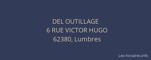 DEL OUTILLAGE