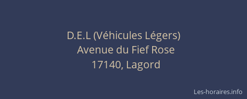 D.E.L (V&eacute;hicules L&eacute;gers)