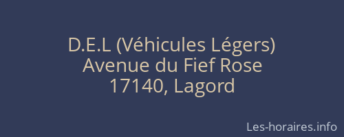 D.E.L (Véhicules Légers)
