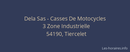 Dela Sas - Casses De Motocycles
