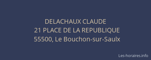 DELACHAUX CLAUDE