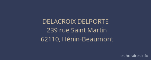 DELACROIX DELPORTE