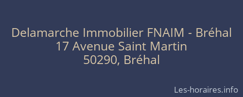 Delamarche Immobilier FNAIM - Bréhal