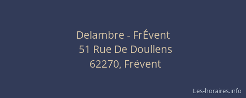 Delambre - Fr&Eacute;vent