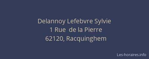 Delannoy Lefebvre Sylvie
