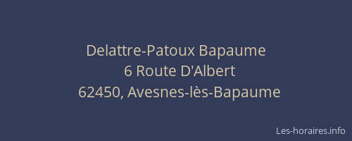 Delattre-Patoux Bapaume