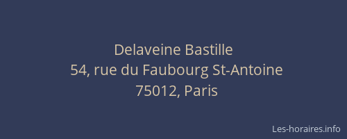 Delaveine Bastille