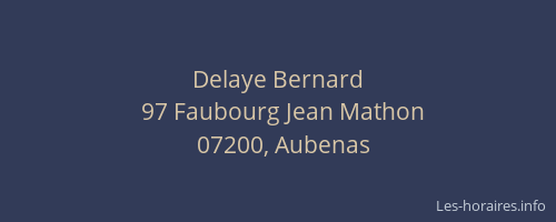 Delaye Bernard
