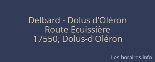Delbard - Dolus d’Oléron