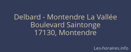 Delbard - Montendre La Vallée