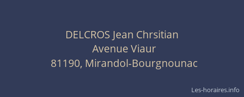 DELCROS Jean Chrsitian