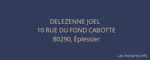 DELEZENNE JOEL