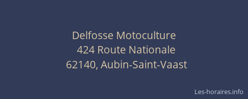 Delfosse Motoculture