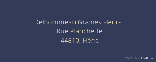 Delhommeau Graines Fleurs