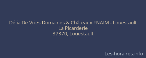 Délia De Vries Domaines & Châteaux FNAIM - Louestault