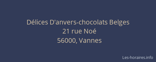 Délices D'anvers-chocolats Belges