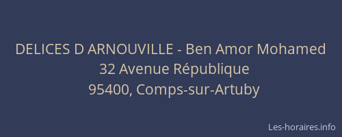 DELICES D ARNOUVILLE - Ben Amor Mohamed