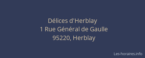 Délices d'Herblay