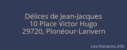 Délices de Jean-Jacques