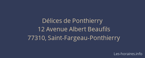 Délices de Ponthierry