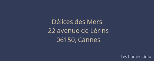 Délices des Mers