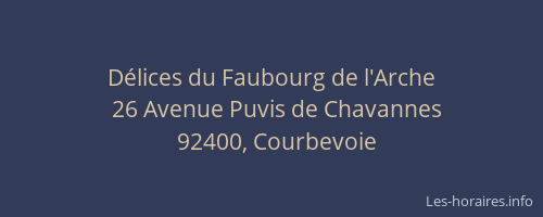 Délices du Faubourg de l'Arche