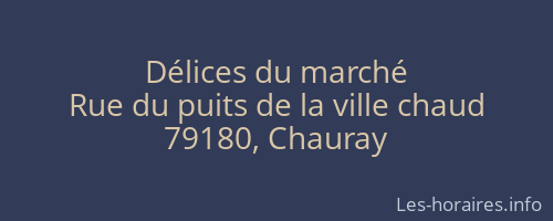 Délices du marché