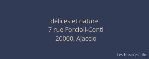 délices et nature