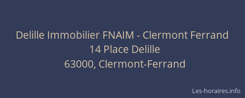 Delille Immobilier FNAIM - Clermont Ferrand