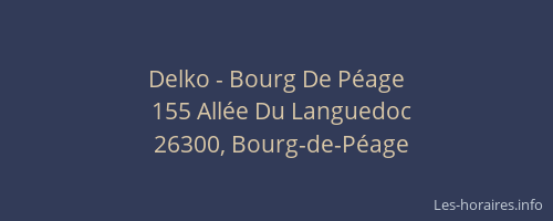 Delko - Bourg De P&eacute;age