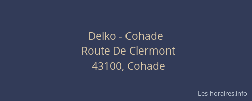 Delko - Cohade