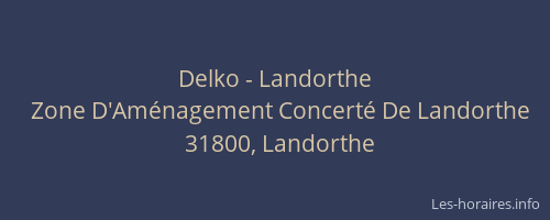 Delko - Landorthe