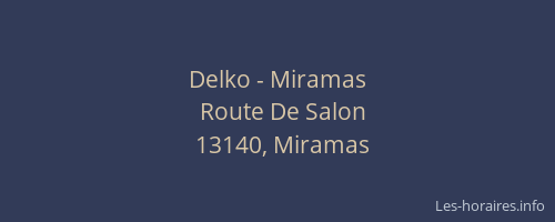 Delko - Miramas