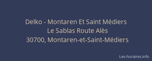 Delko - Montaren Et Saint M&eacute;diers
