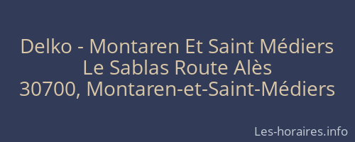 Delko - Montaren Et Saint Médiers