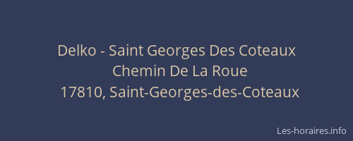 Delko - Saint Georges Des Coteaux