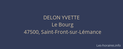 DELON YVETTE