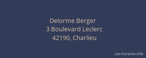 Delorme Berger