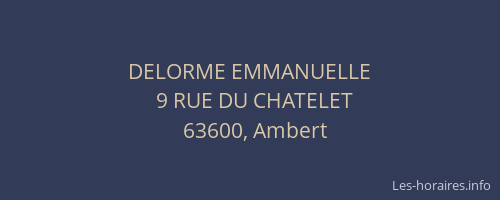 DELORME EMMANUELLE
