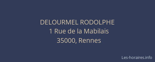 DELOURMEL RODOLPHE