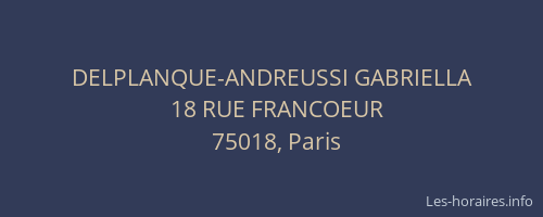 DELPLANQUE-ANDREUSSI GABRIELLA