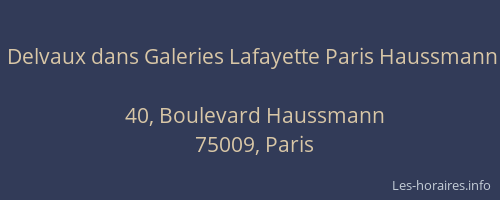 Delvaux dans Galeries Lafayette Paris Haussmann