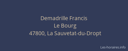Demadrille Francis