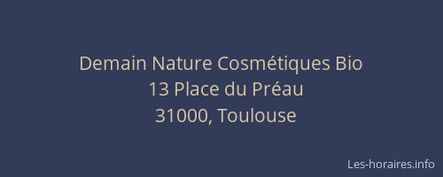 Demain Nature Cosmétiques Bio
